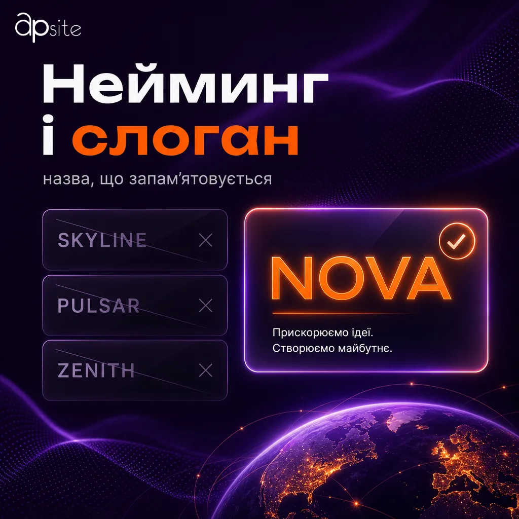 Нейминг і слоган: варіанти назви бренду та обране ім’я