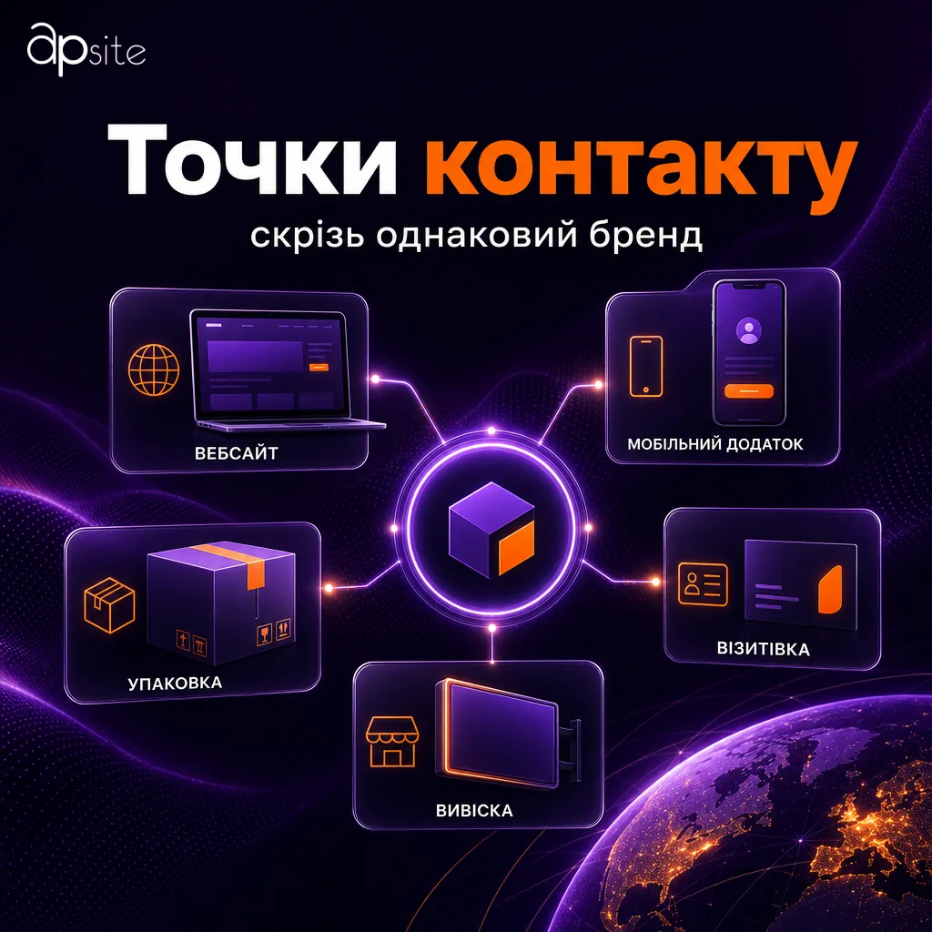 Точки контакта бренда: сайт, соцсети, упаковка, полиграфия, вывеска
