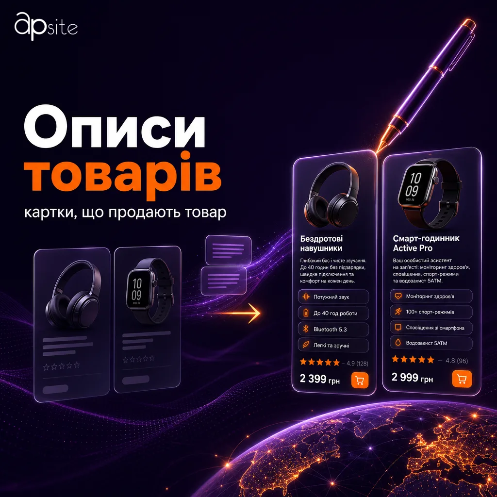 Описания товаров: карточки, которые продают