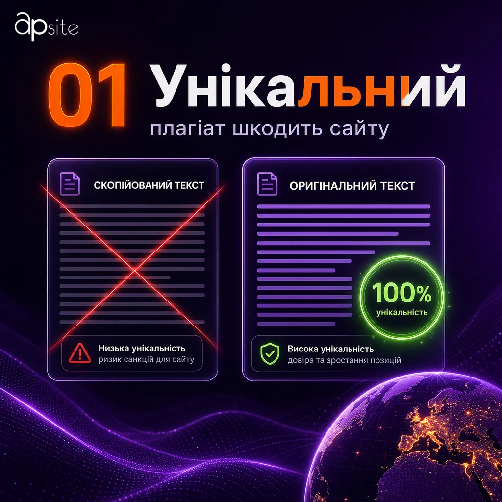 Уникальный текст: плагиат вредит сайту