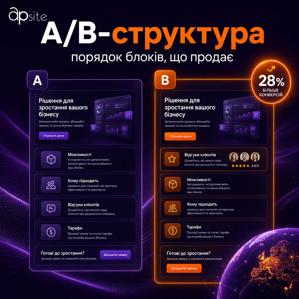 A/B-структура: порядок блоков, который продаёт