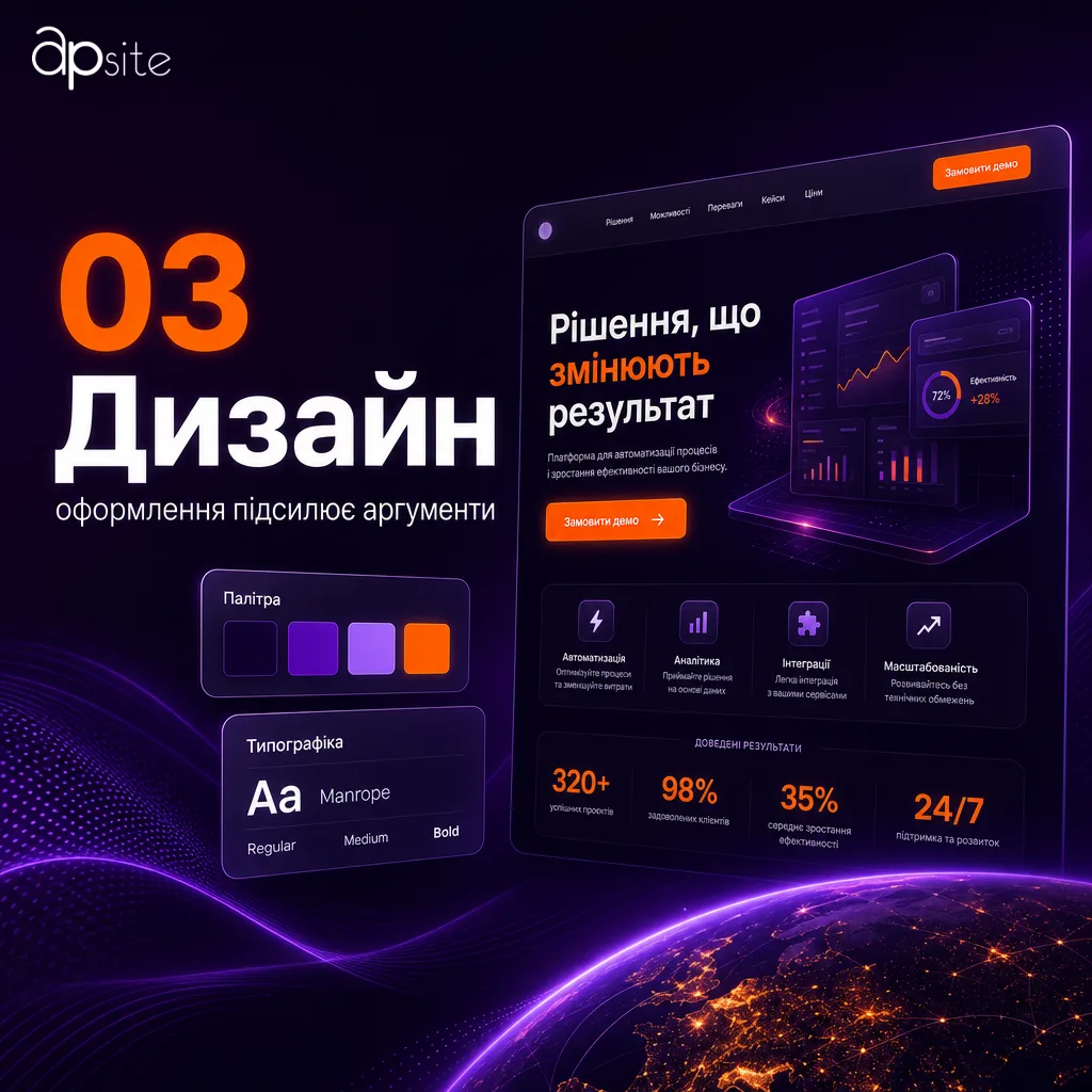 Шаг 3 — дизайн: оформление усиливает аргументы