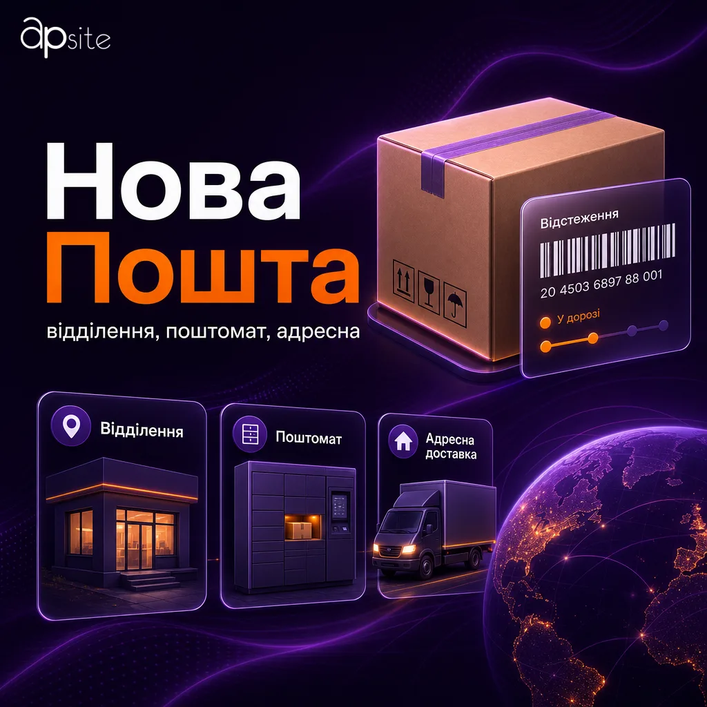 Доставка Новой Почтой: отделение, почтомат, адресная