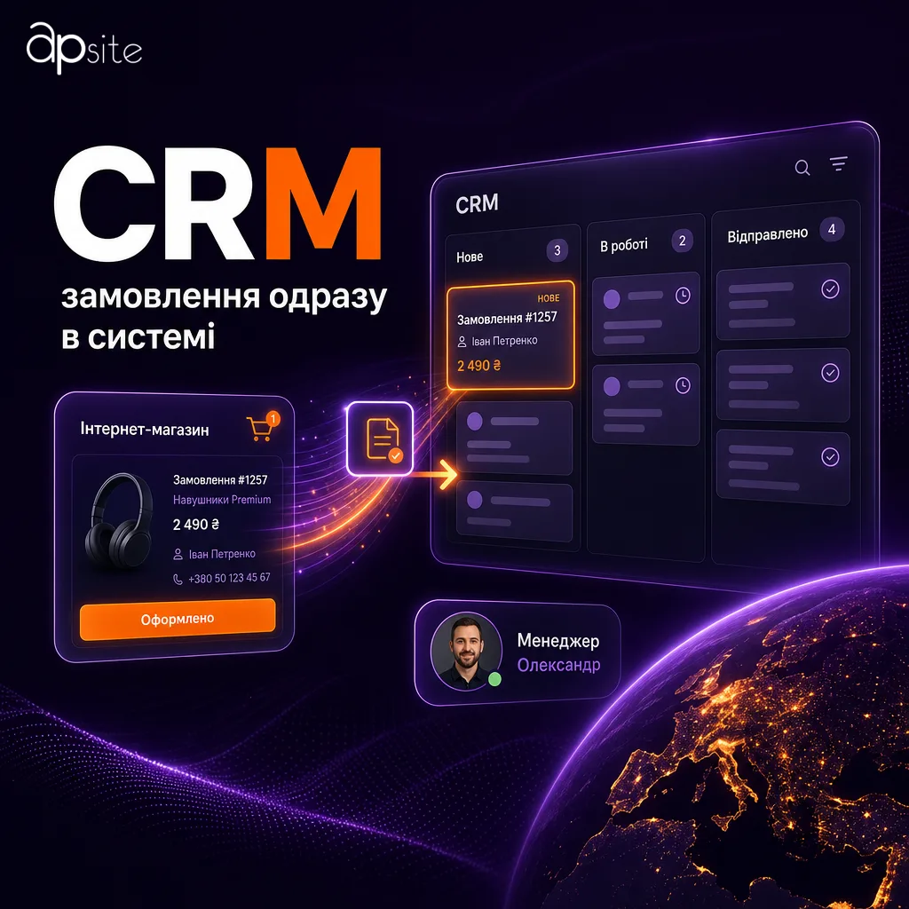 CRM: заказы сразу попадают в вашу систему