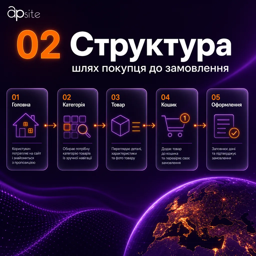 Шаг 2 — структура: путь покупателя к оформленному заказу
