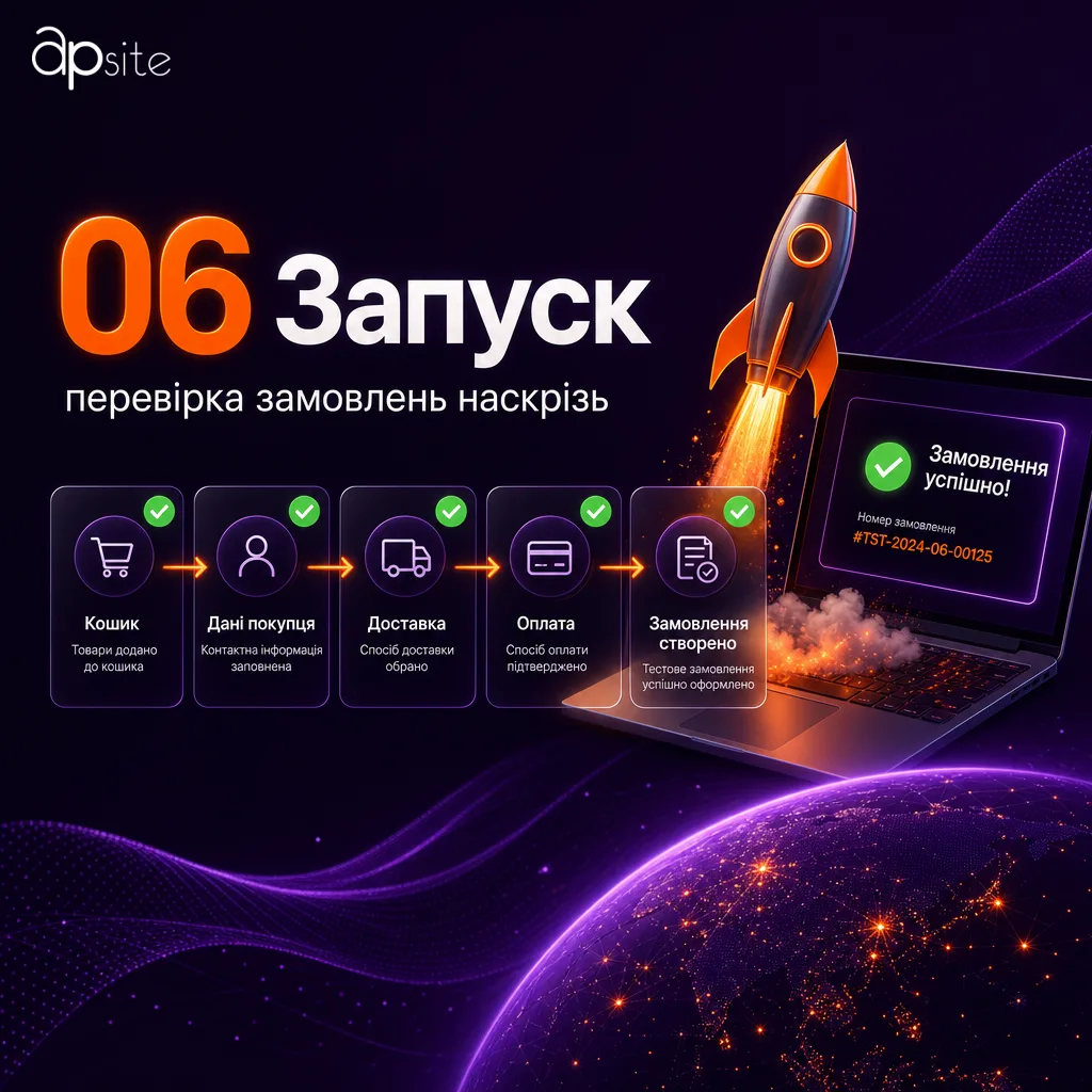 Крок 6 — запуск: наскрізна перевірка замовлень