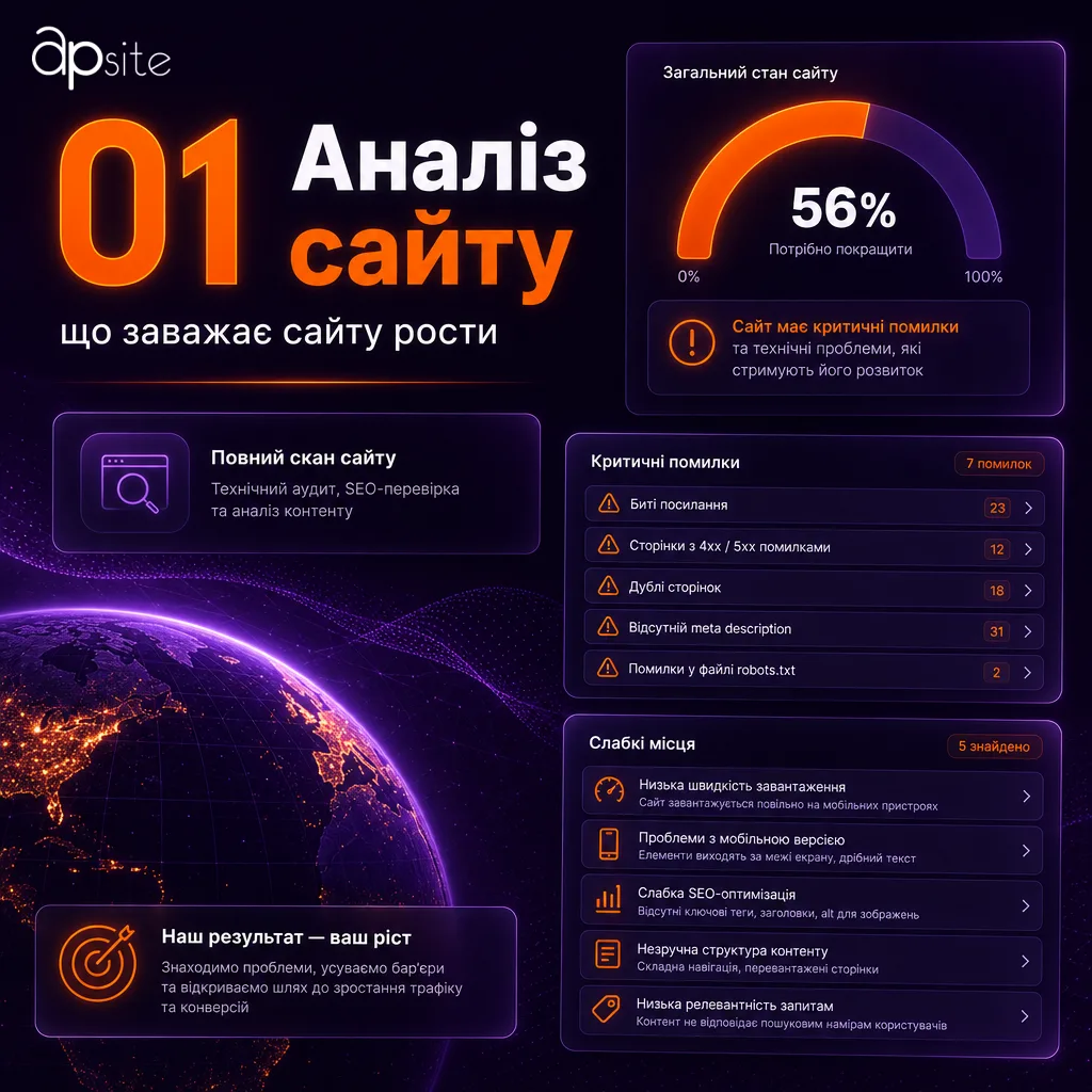 Шаг 1 — анализ сайта: что мешает ему расти