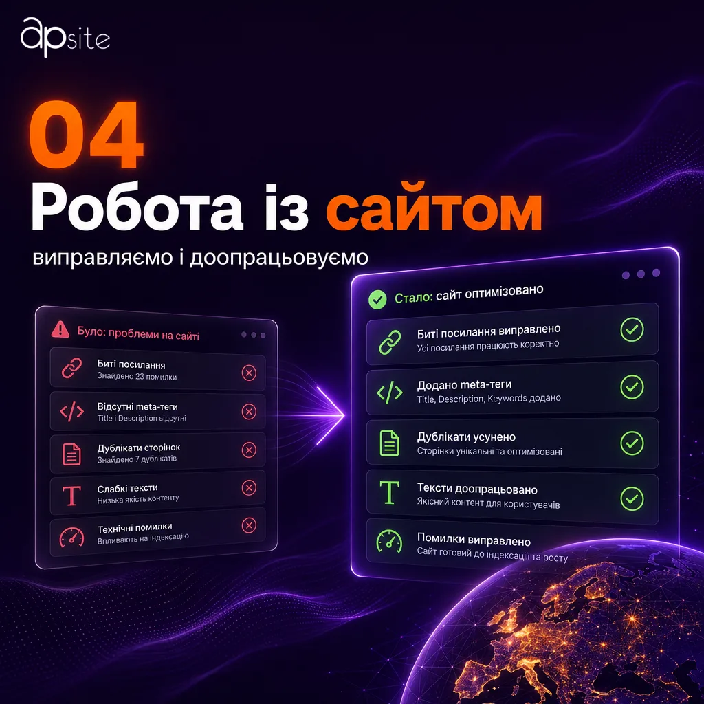 Шаг 4 — работа с сайтом: исправляем и дорабатываем