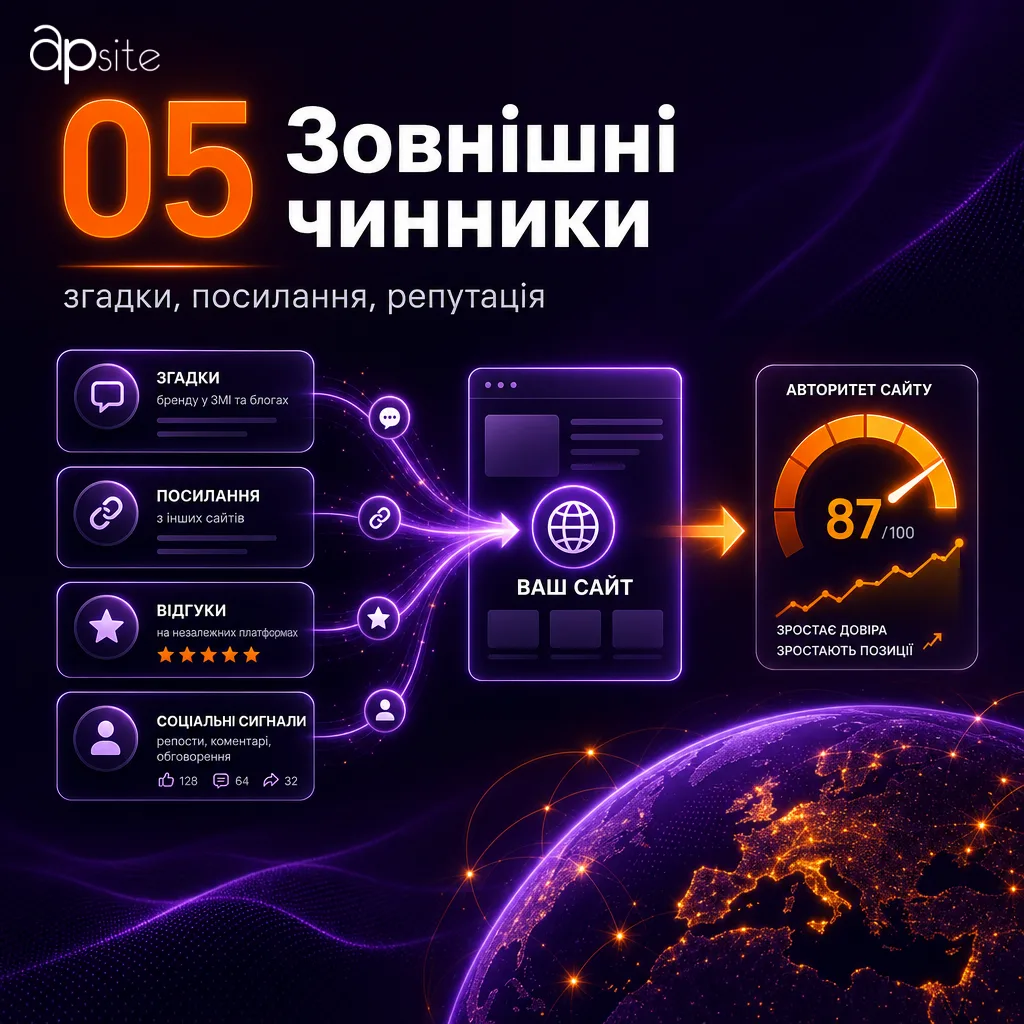 Шаг 5 — внешние факторы: упоминания, ссылки, репутация