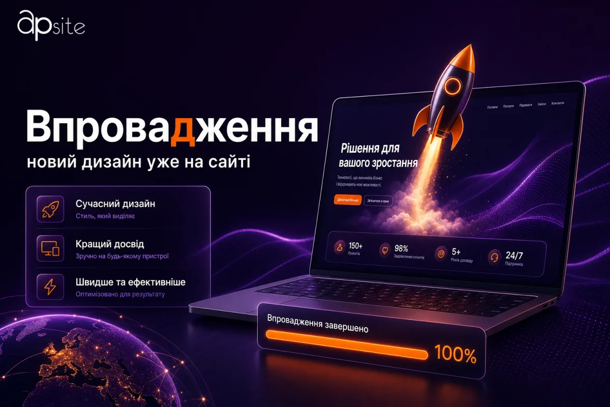 Внедрение: новый дизайн уже работает на сайте
