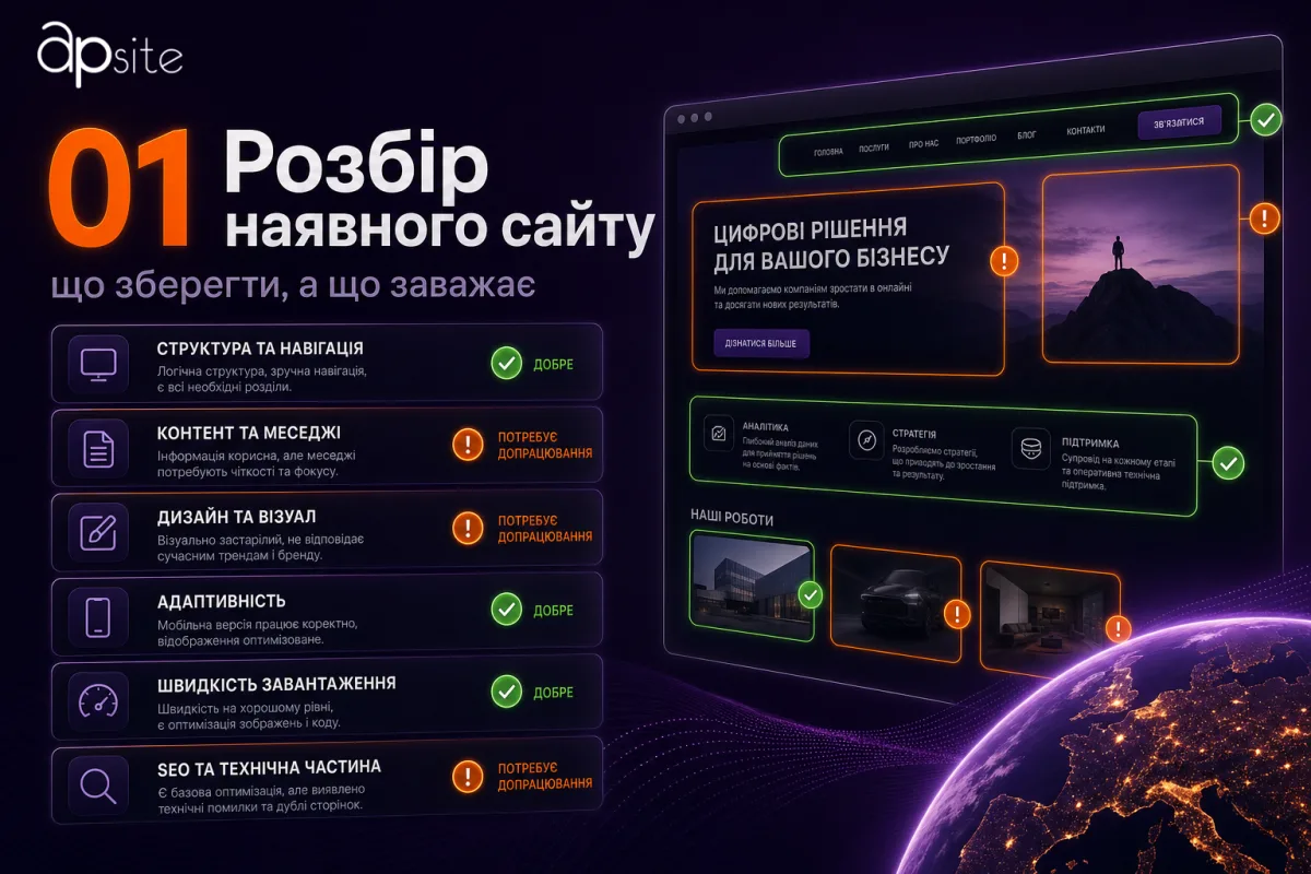 Шаг 1 — разбор существующего сайта: что сохранить, а что мешает