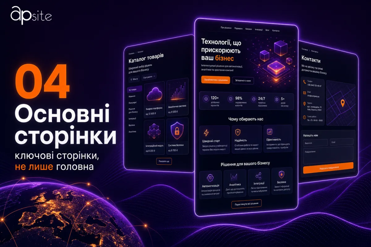 Шаг 4 — основные страницы: каталог, главная, контакты