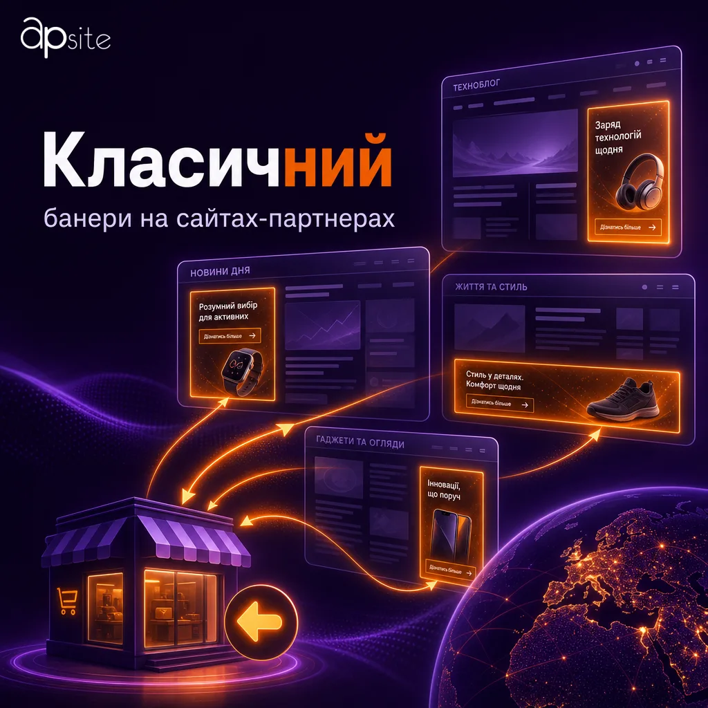 Классический ремаркетинг: баннеры на сайтах-партнёрах