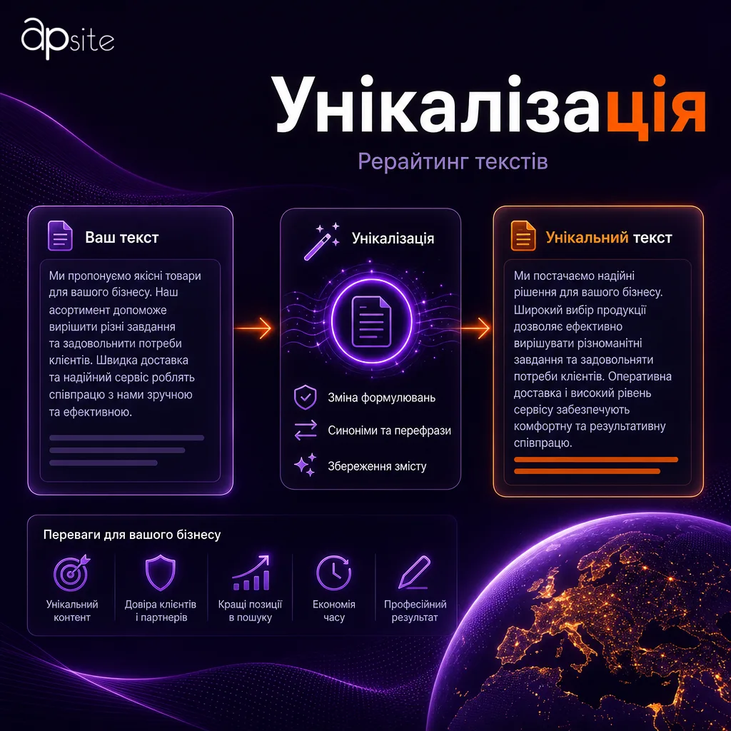 Уникализация — Рерайтинг текстов