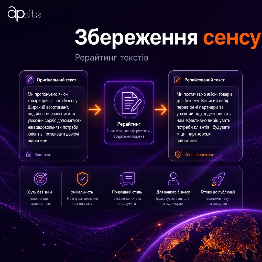 Сохранение смысла — Рерайтинг текстов