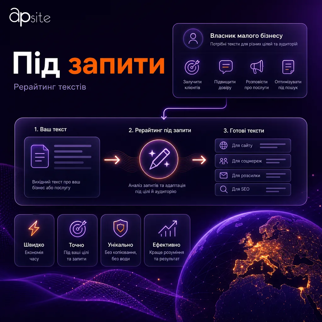 Під запити — Рерайтинг текстов