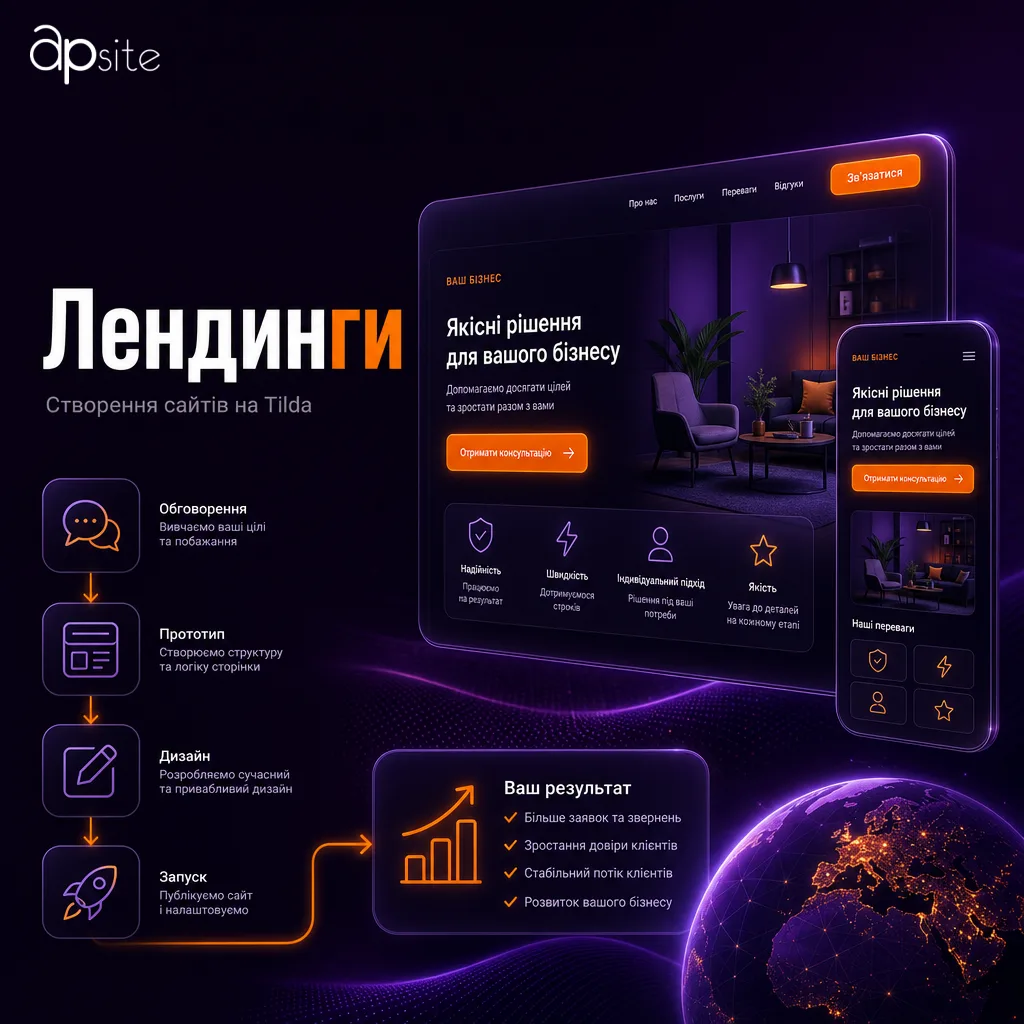 Лендинги — Створення сайтів на Tilda