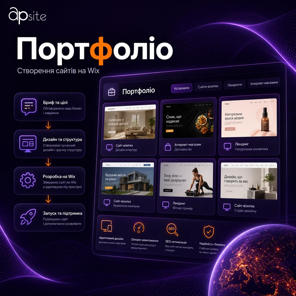 Портфоліо — Создание сайтов на Wix