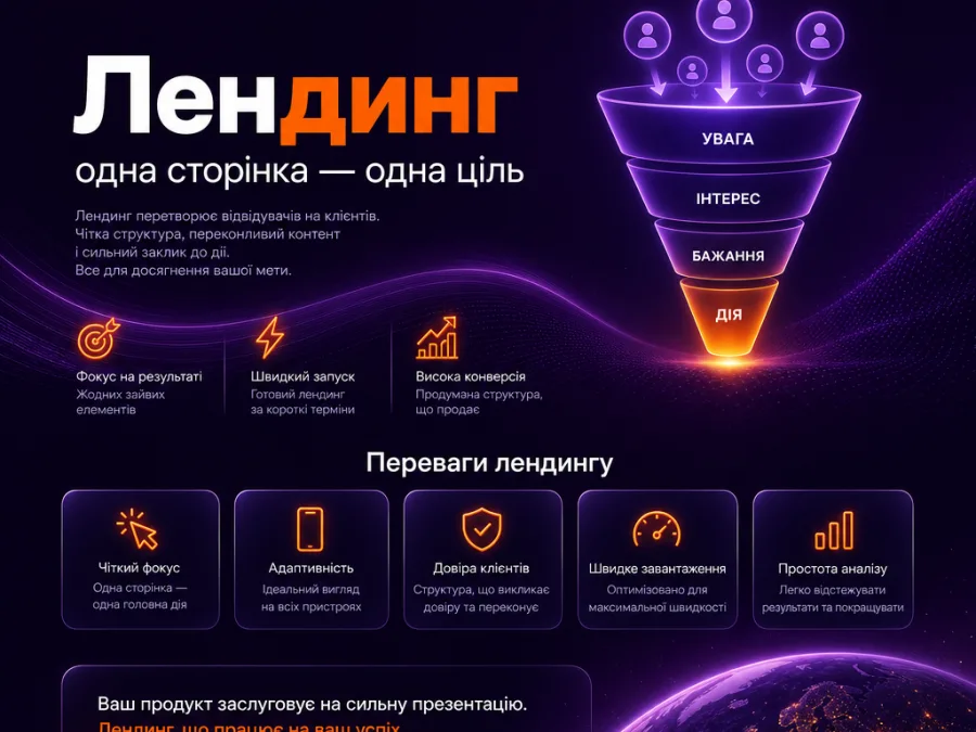 Лендинг: односторінковий сайт із воронкою продажів