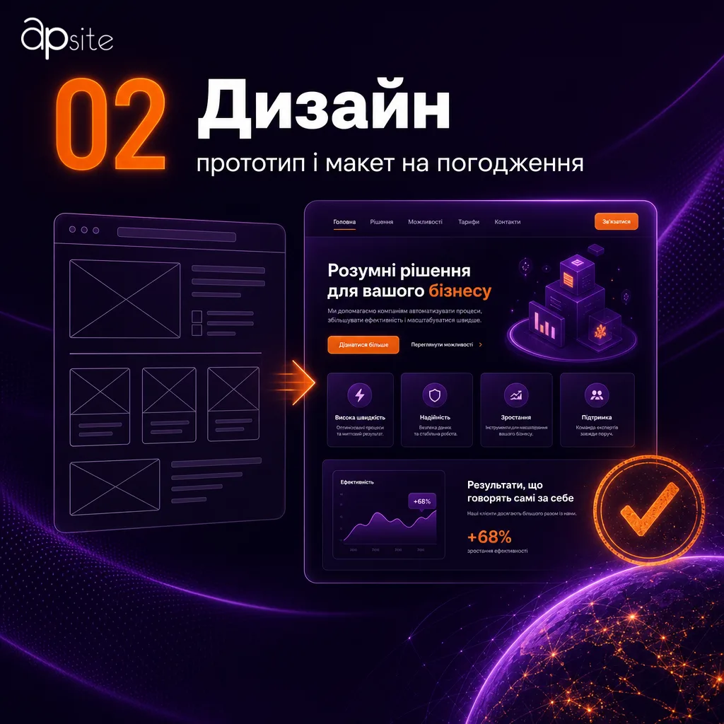 Крок 2 — дизайн: прототип і макет на погодження