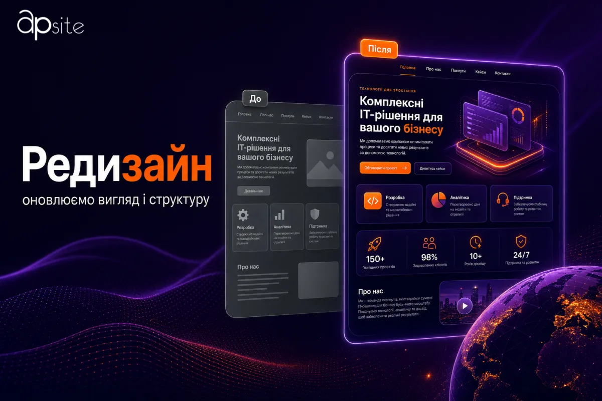 Редизайн: сайт до и после обновления