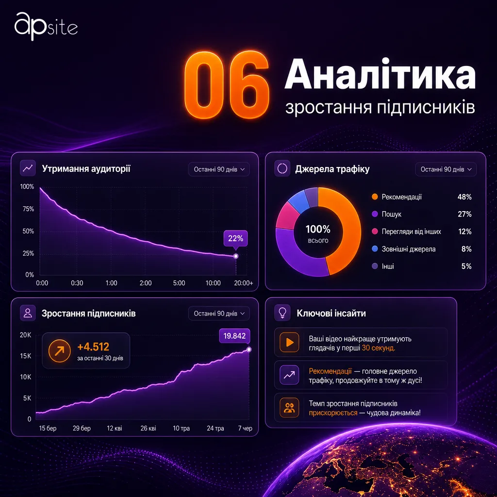 Шаг 6 — аналитика: рост подписчиков